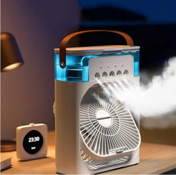 Portable rechargeable humidifier fan