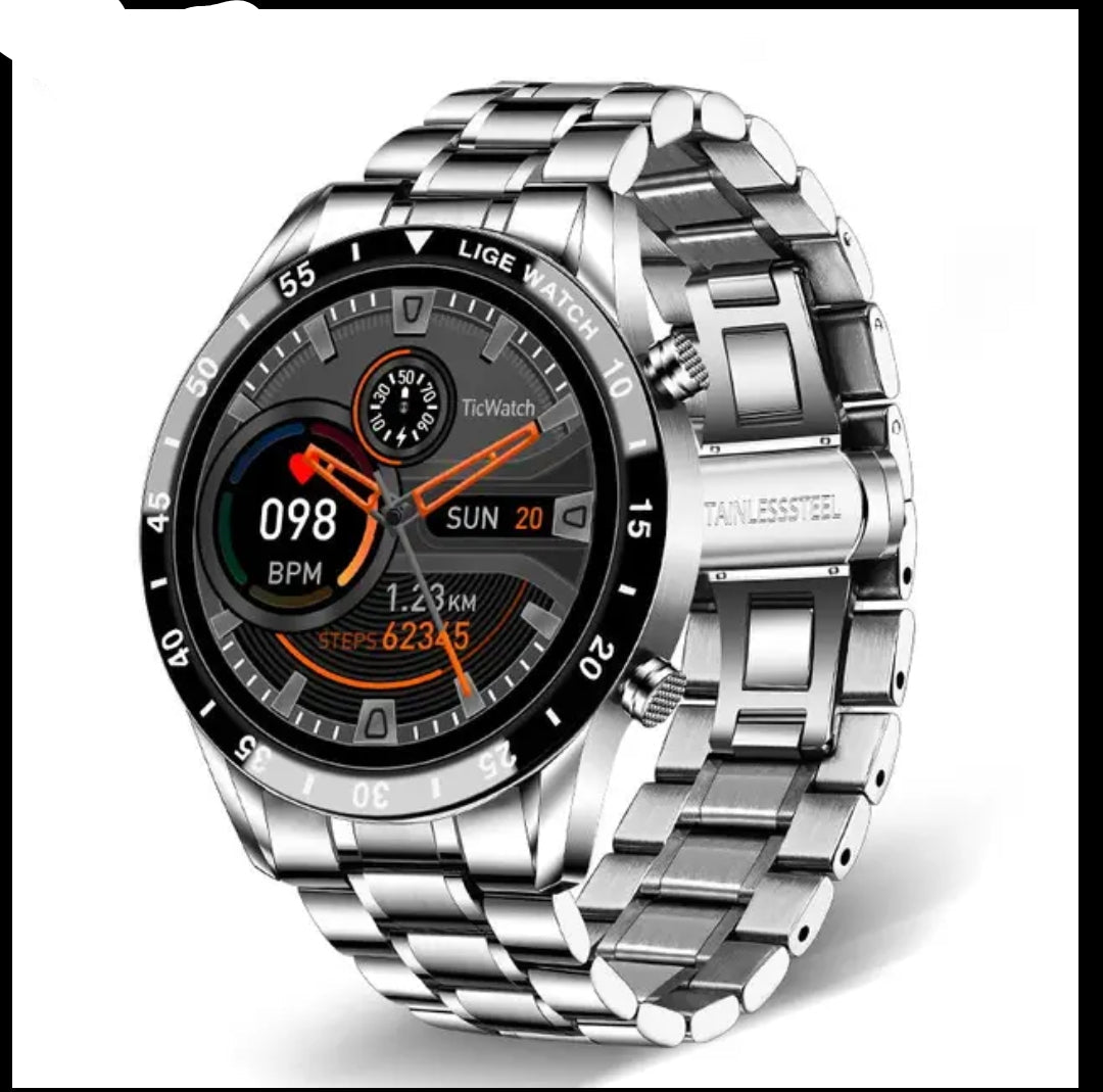 TS 66 Smart Watch with Metal Straps – Bluetooth Calling, Fitness Tracker & HD Display