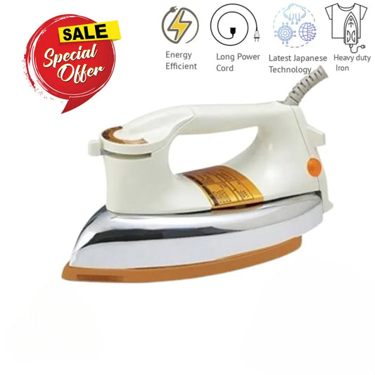 Dry Iron- Deluxe Automatic Heavy Duty Dry Iron - Lightweight Iron with Stainless 1000Watts Non-Stick Coating