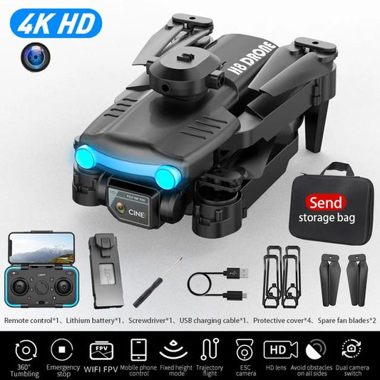 F187 Drone with 480p Wi-Fi Camera & Dual Lens | Foldable Remote Control Drone with Altitude Hold & Obstacle Avoidance