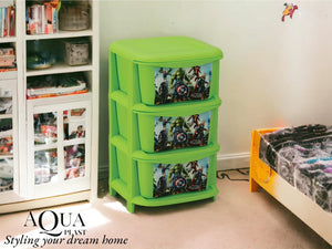 3 in 1 peited kids storage box